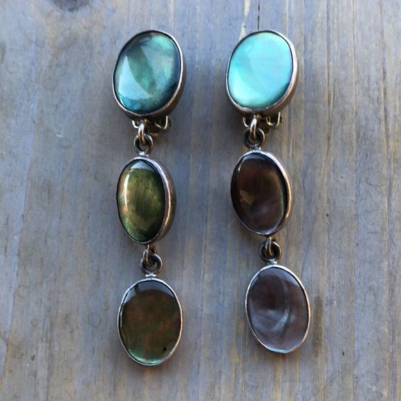 Harlene Korey Kalibre One of a Kind Sterling Silver Semi Precious Earrings - Picture 2 of 14